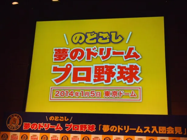 '14年1月5日(日)に開催される「夢のドリームプロ野球」