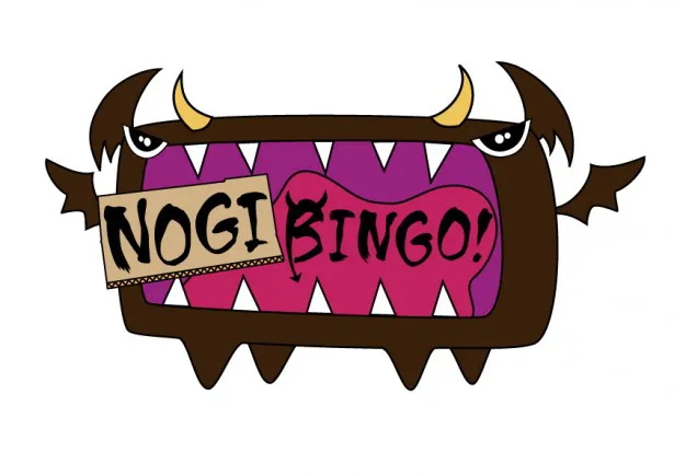 「AKBINGO！」の“AK”の上に“NOGI”を応急処置で貼り付けただけのような「NOGIBINGO！」のロゴ