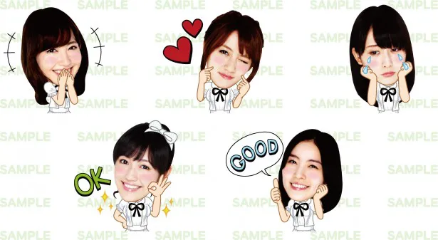 画像 Akb48の選抜メンバーがlineのスタンプに 1 1 Webザテレビジョン