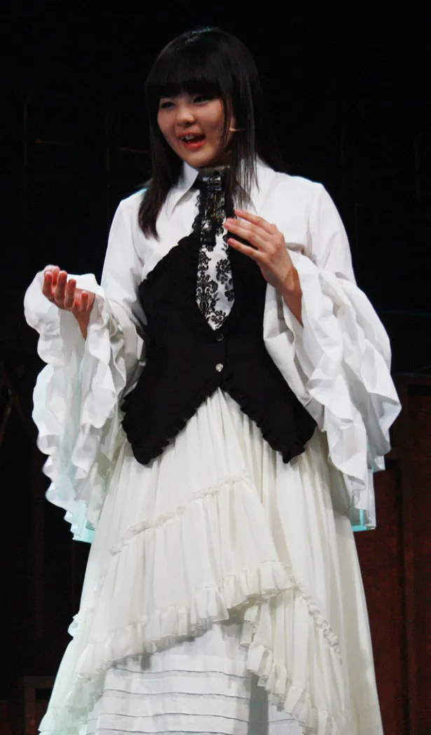 ミュージカルやお芝居を見るのもやるのも大好きなめいめい（田村芽実）は「演劇女子部の舞台も楽しみにしています」とうれしそうに語った