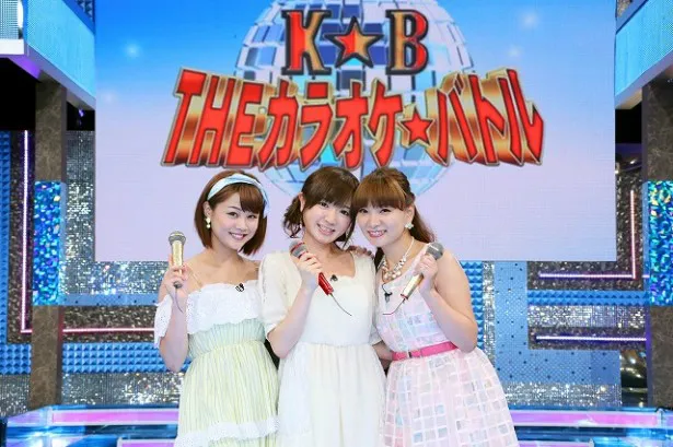 「チームモーニング娘。」として参戦する(左から)新垣里沙、紺野あさ美アナ、保田圭