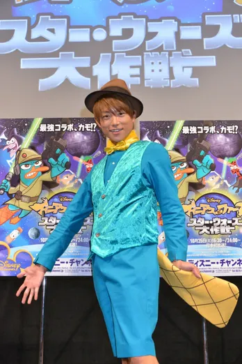 「フィニアスとファーブ/スター・ウォーズ大作戦」試写イベントで杉浦太陽がまさかのコスプレ姿で登場!