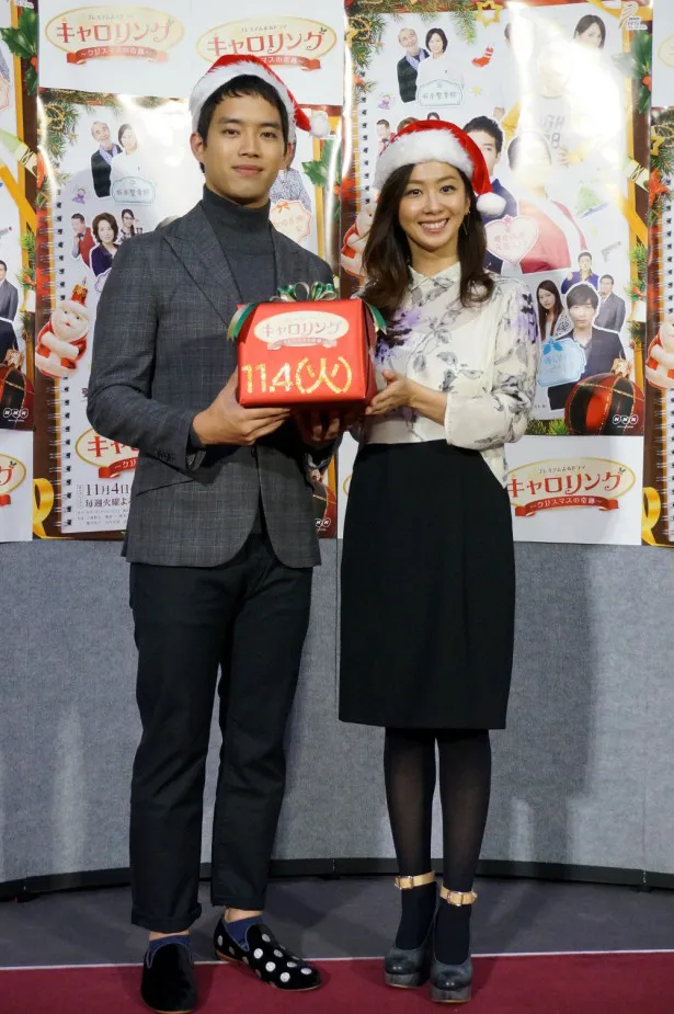 11月4日(火)スタートのドラマ「キャロリング～クリスマスの奇跡～」の試写会に登壇した(左から)三浦貴大、優香