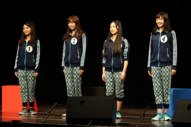演技審査に臨んだ(左から)大山なるみ、中村瞳子、児玉朱里、清原優希乃