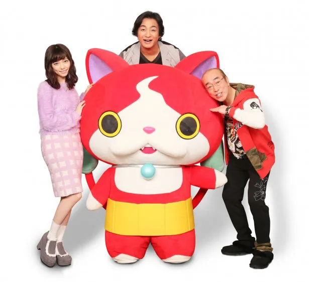 ゲスト声優を務めるAKB48・島崎遥香、片岡愛之助、志村けん(写真左から)