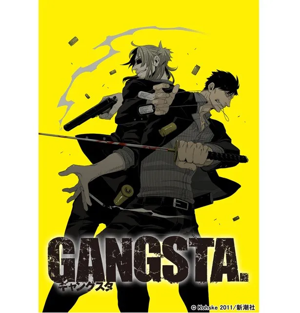 「GANGSTA.」は、便利屋の2人がさまざまな依頼を基に、町の警察やギャングと騒動を巻き起こすマフィアンファンタジー