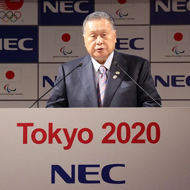 森会長は「NEC、富士通、パナソニック、NTT、それぞれ協力しあって、オールジャパン体制で」と大会成功へ企業の協力が必要と訴えた