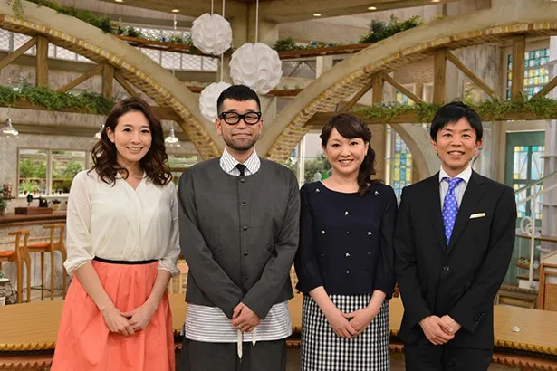 「ゆうがたLIVEワンダー」にも出演した。村西利恵アナ、槇原敬之、藤本景子アナ、岡安譲アナ(写真左から)