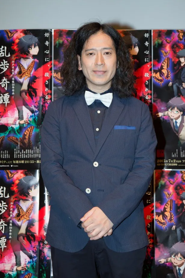 アニメ「乱歩奇譚 」の先行上映会と終了後の囲み取材に、作品の宣伝部長に就任したピース・又吉直樹が出席