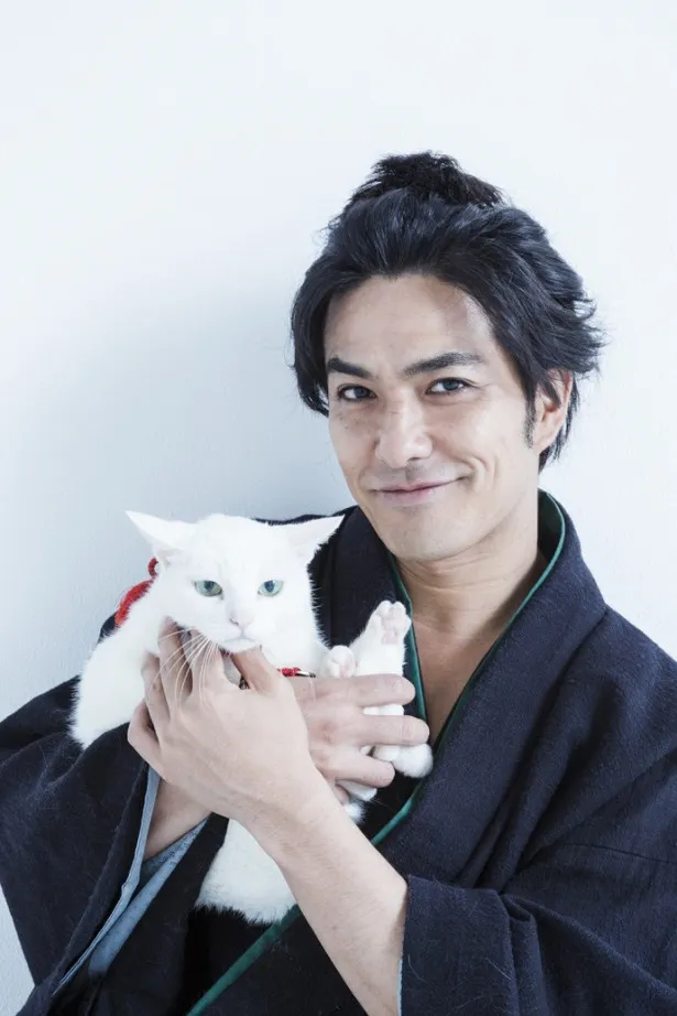 猫侍」北村一輝、かわいすぎるスター猫「あなご」と登場 | WEBザテレビ