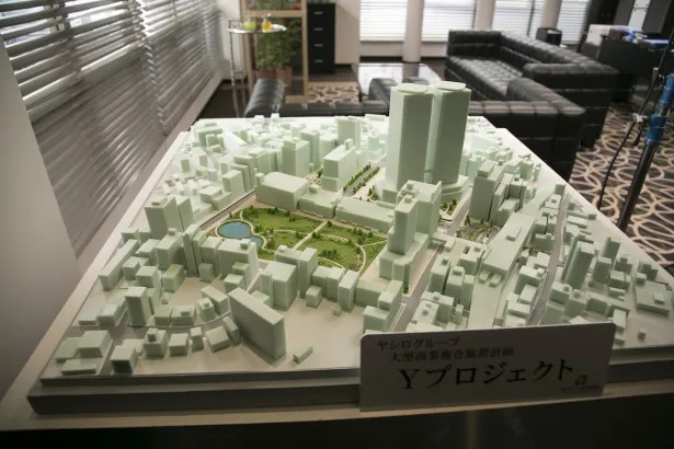 都市開発計画“Yプロジェクト”の模型製作には、1カ月ほどかかったそう