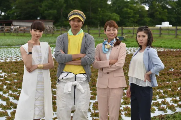 「磁石男2015」に出演する（写真左から）りょう、向井理、相武紗季、松岡茉優