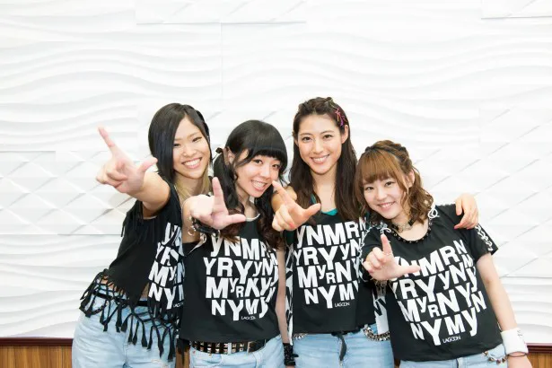「GO-ON！ LAGOON」に出演するLAGOONの4人組(写真左からNANA.、YUKINO、MIORI(瀧本美織)、yuri)