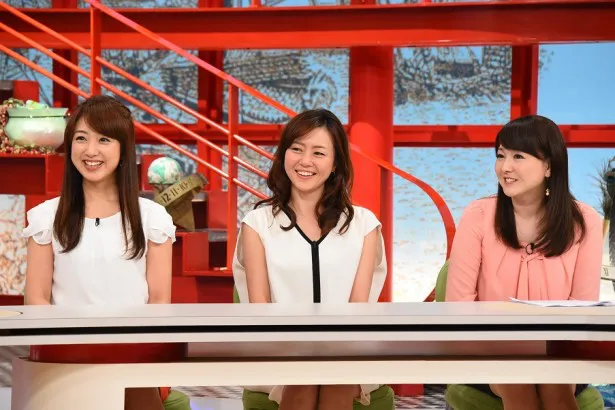 9月6日(日)の「マルコポロリ！SP」(関西テレビ)で、フリーの女子アナウンサーの実態が！(写真左から川田裕美、吉竹史、藤本景子アナ）