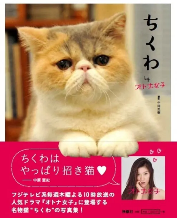 ドラマ「オトナ女子」(フジテレビ系)で話題の猫“ちくわ”。11月26日(木)に、写真集「ちくわ」が発売される。