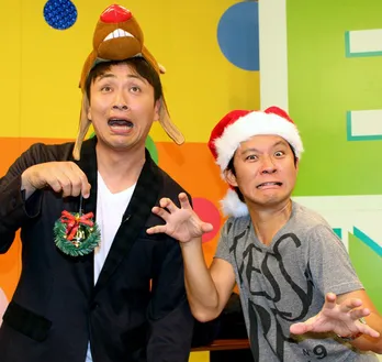 アンジャッシュ白黒サンタが明石家サンタに挑戦!?