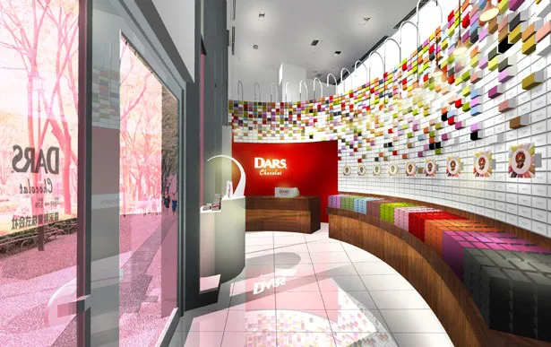 「DARS Chocolat」Boutique内観イメージ。大人の女性向けのスタイリッシュなデザインとなっている