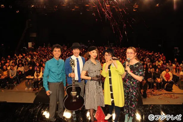 「渋谷系池袋ソング」発表イベントに登場した(左から)ヒャダイン、カジヒデキ、野宮真貴、久保ミツロウ、能町みね子