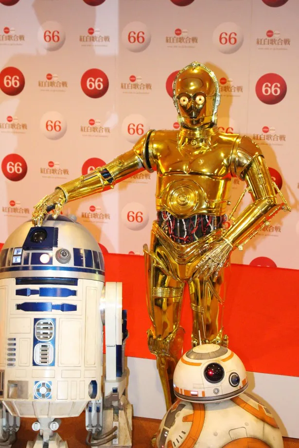 映画「スター・ウォーズ」シリーズより(左から)R2-D2、C-3PO、BB-8