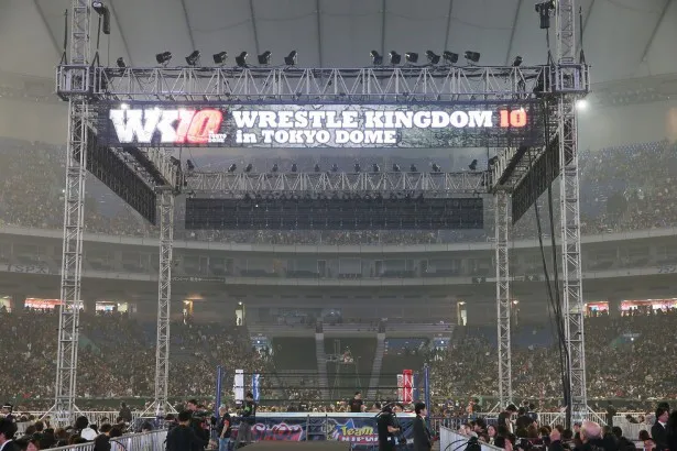 「WRESTLE KINGDOM 10 in 東京ドーム」が開催された会場の模様