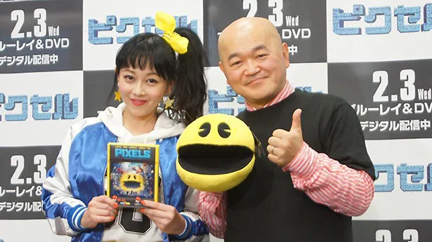 浅香唯と高橋名人が映画「ピクセル」ブルーレイ＆DVDリリース記念イベントに出席