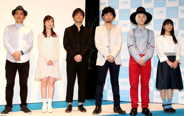 【写真を見る】1月27日に行われたメディアランナー発表会。(左から)ウッズ一郎、山川恵里佳、ISEKI、吉田山田、NANAE