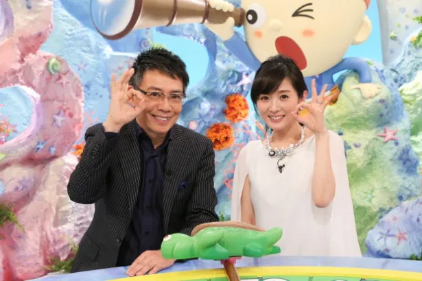 新番組「ニッポンのぞき見太郎」のMCを務める生瀬勝久(左)と高島彩(右)