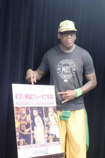 デニス・ロッドマンが2年半ぶり来日、日本の魅力語る