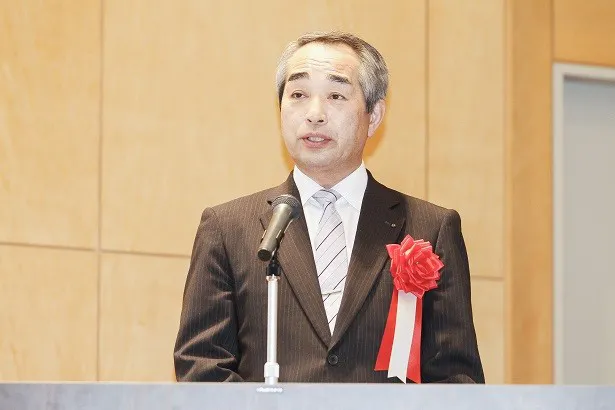 こちらも来賓のひとり、福島県副知事・畠利行氏。復興への道のりを歩む被災地域の現状を話した