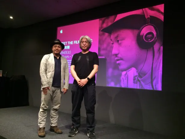 「日本で一番悪い奴ら」のトークイベントに登壇した白石和彌監督と安川午朗氏(写真左から)