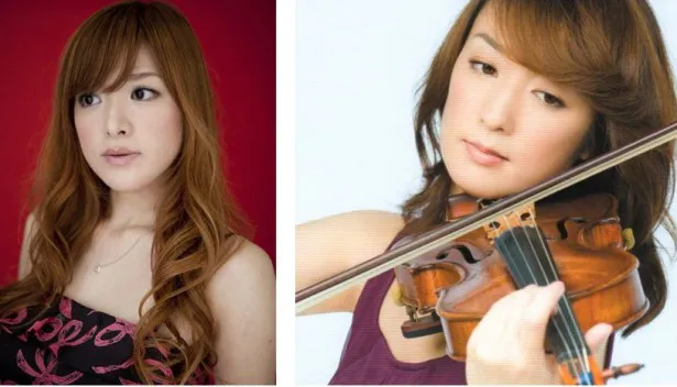 美し過ぎるジャズピアニスト・高木里代子とバイオリニスト・牧山純子(写真左から)