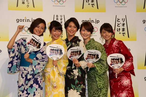 画像 人気女子アナ5人が浴衣姿でリオ五輪民放中継をpr 2 7 Webザテレビジョン