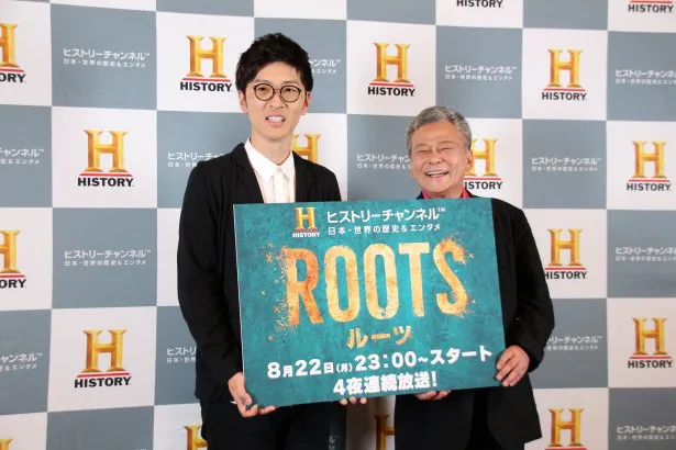 ドラマ『ROOTS/ルーツ(2016)』の吹き替えを担当した櫻井孝宏(写真左)と池田秀一(同右)