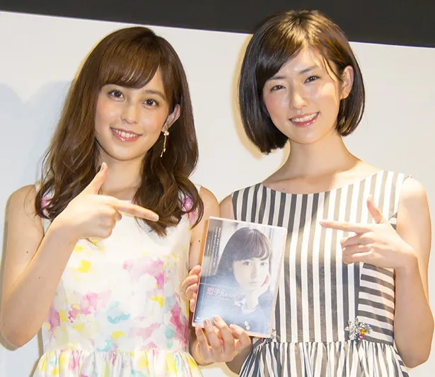 「恋子 focus～ある女子校生の物語～」Blu-ray発売イベントに出席した久慈暁子と樋口柚子(写真左から)
