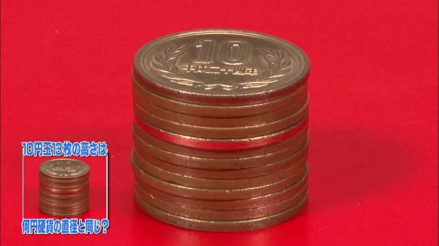 10円硬貨13枚分の高さと同じ直径の硬貨はどれ？　難問雑学をトゥルさまメンバーが検証！