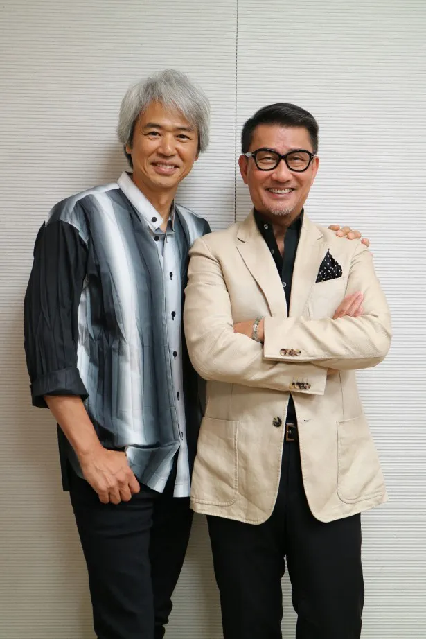 「グッドモーニングショー」で19年振りの共演を果たした中井貴一と時任三郎