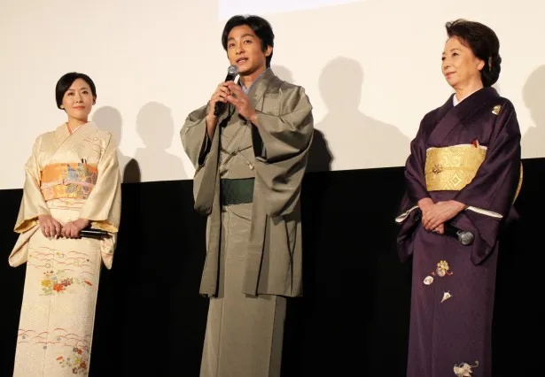 本作が片岡にとってテレビ時代劇初主演作となった。写真左は前田亜季、同右は山本陽子