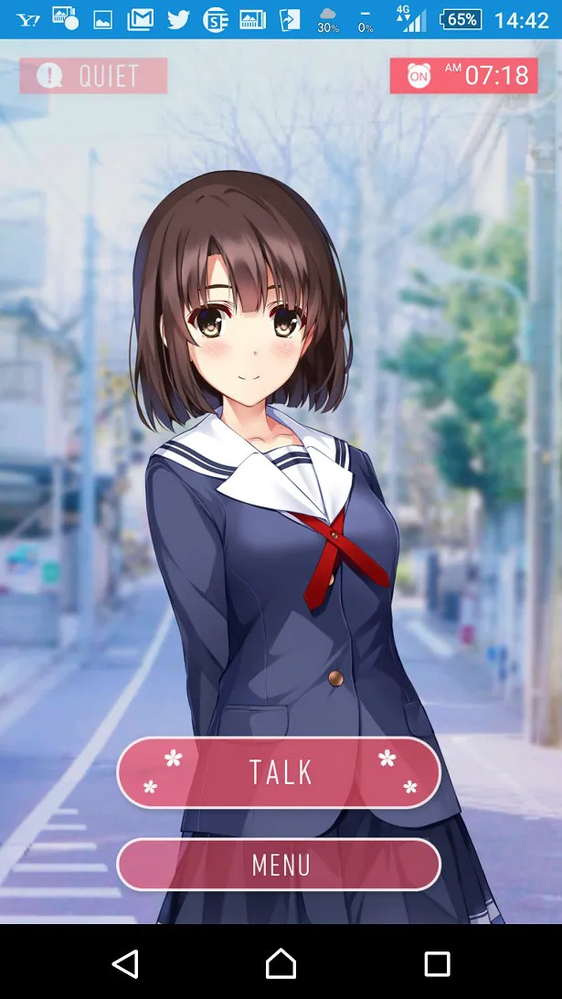 Android用生活シミュレーションアプリ「一択彼女 加藤恵」の無料体験版(β版)が11月11日(金)より配信される　※画面は開発中のものです