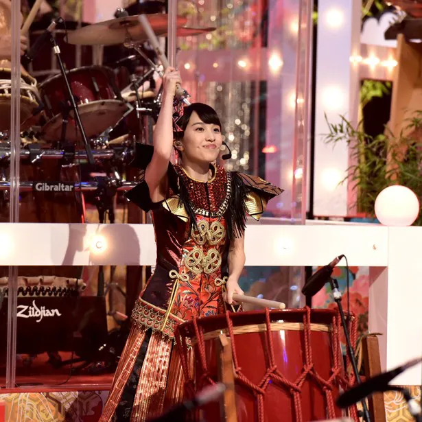百田夏菜子は太鼓を披露。「リズムが思っていた以上に難しかった」と語った