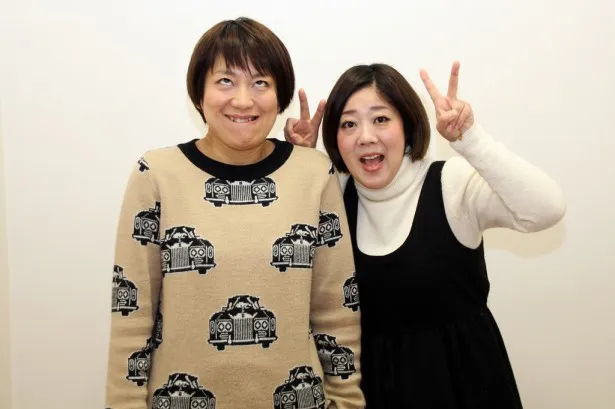 12月21日に発売されたDVDの見どころを語ってくれた、日本エレキテル連合・橋本小雪(左)と中野聡子(右)