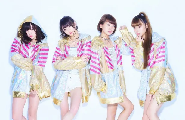 ベストアルバムのリリースを発表した夢みるアドレセンスの京佳、志田友美、荻野可鈴、山田朱莉(写真左から)
